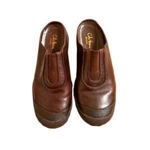 Cole Haan Nike Air Brown Leather Mule Slip Ons Size 8
